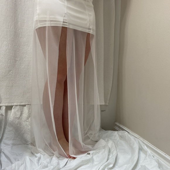 Women’s SHEIN Angel Fashions crisscross backless split thigh dress. Size small. - Picture 7 of 16